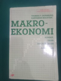 Makro-Ekonomi ; Konsep, Teori Dan Kebijakan ; Edisi Ketujuh