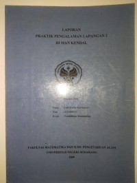 Laporan Praktek Pengalaman Lapangan 2 di MAN Kendal