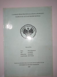 Laporan Praktek Pengalaman Lapangan 2 Madrasah Aliyah Negeri Kendal