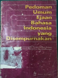 Pedoman Umum Ejaan Bahasa Indonesia yang Disempurnakan